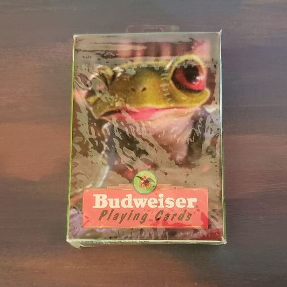 New Still sealed Deck Budweiser Frog Playing Cards - Picture 1 of 2